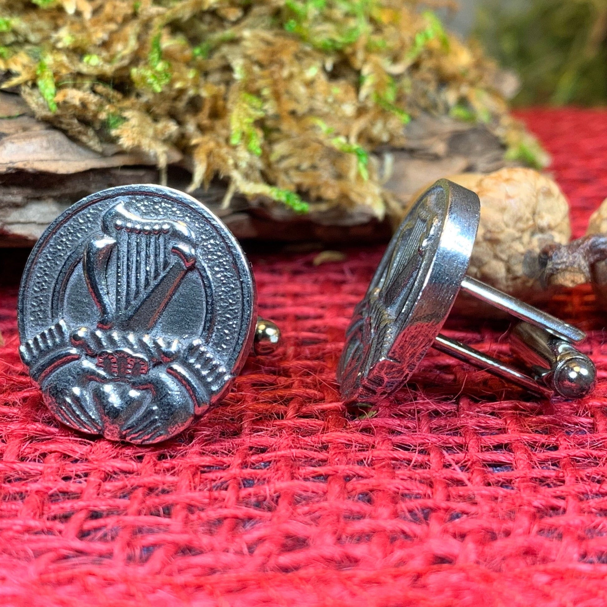 Irish Harp Cuff Links, Celtic Jewelry, Irish Claddagh Jewelry, Ireland Jewelry, Celtic Jewelry, Groom Gift, Best Man Gift, Anniversary Gift