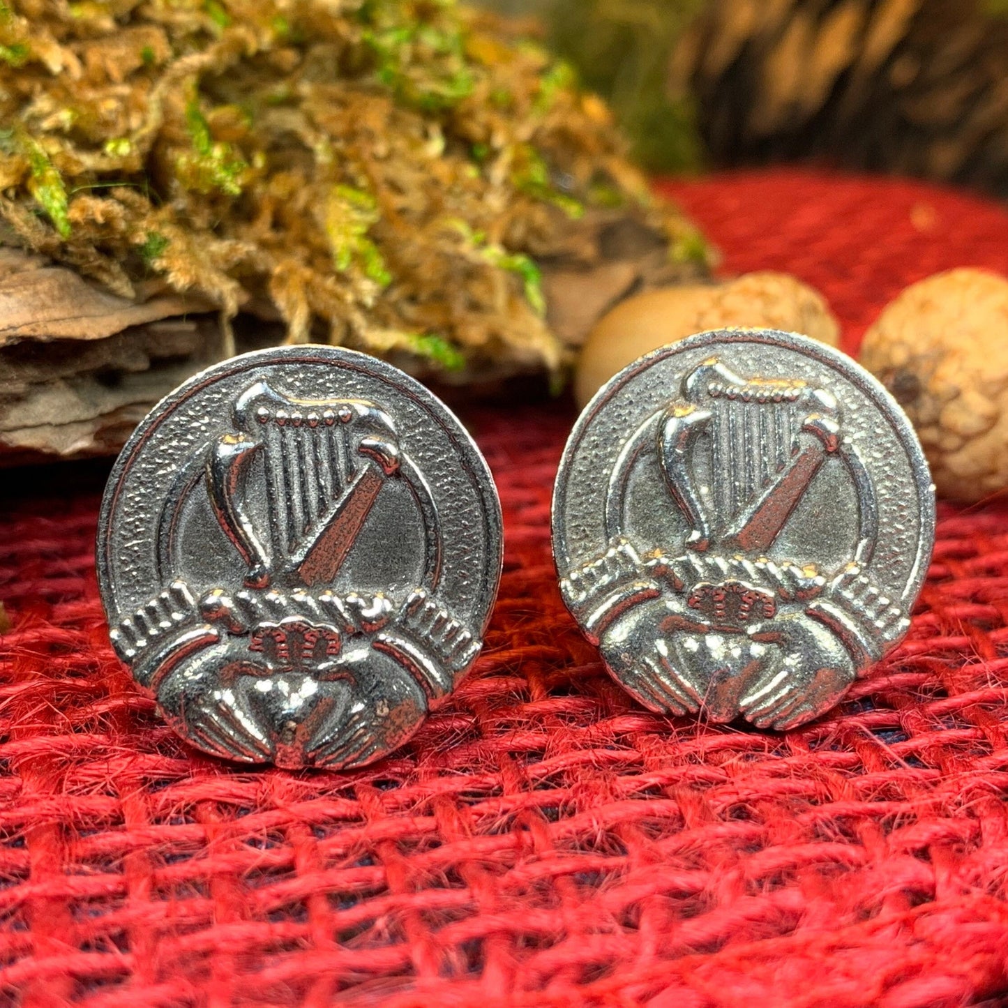 Irish Harp Cuff Links, Celtic Jewelry, Irish Claddagh Jewelry, Ireland Jewelry, Celtic Jewelry, Groom Gift, Best Man Gift, Anniversary Gift