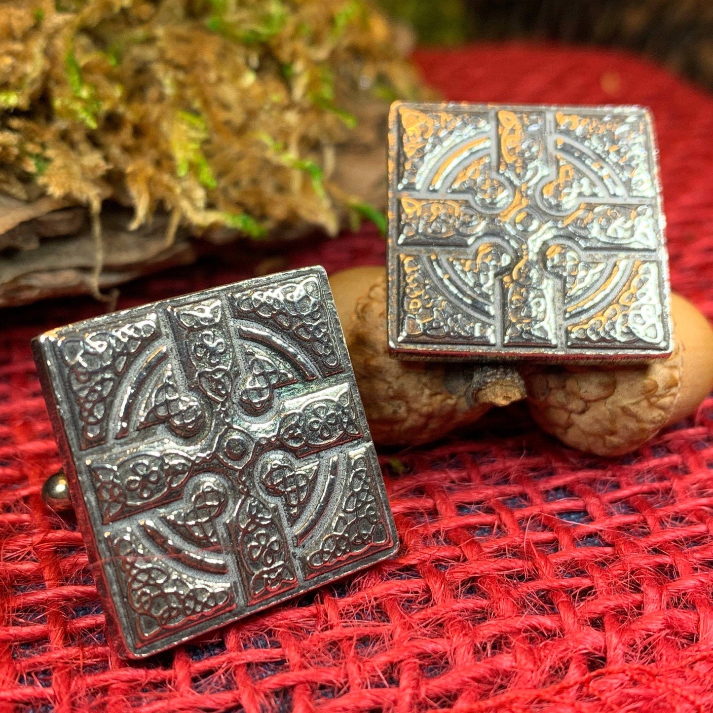 Celtic Cross Cufflinks - Handmade in Scotland — view 2