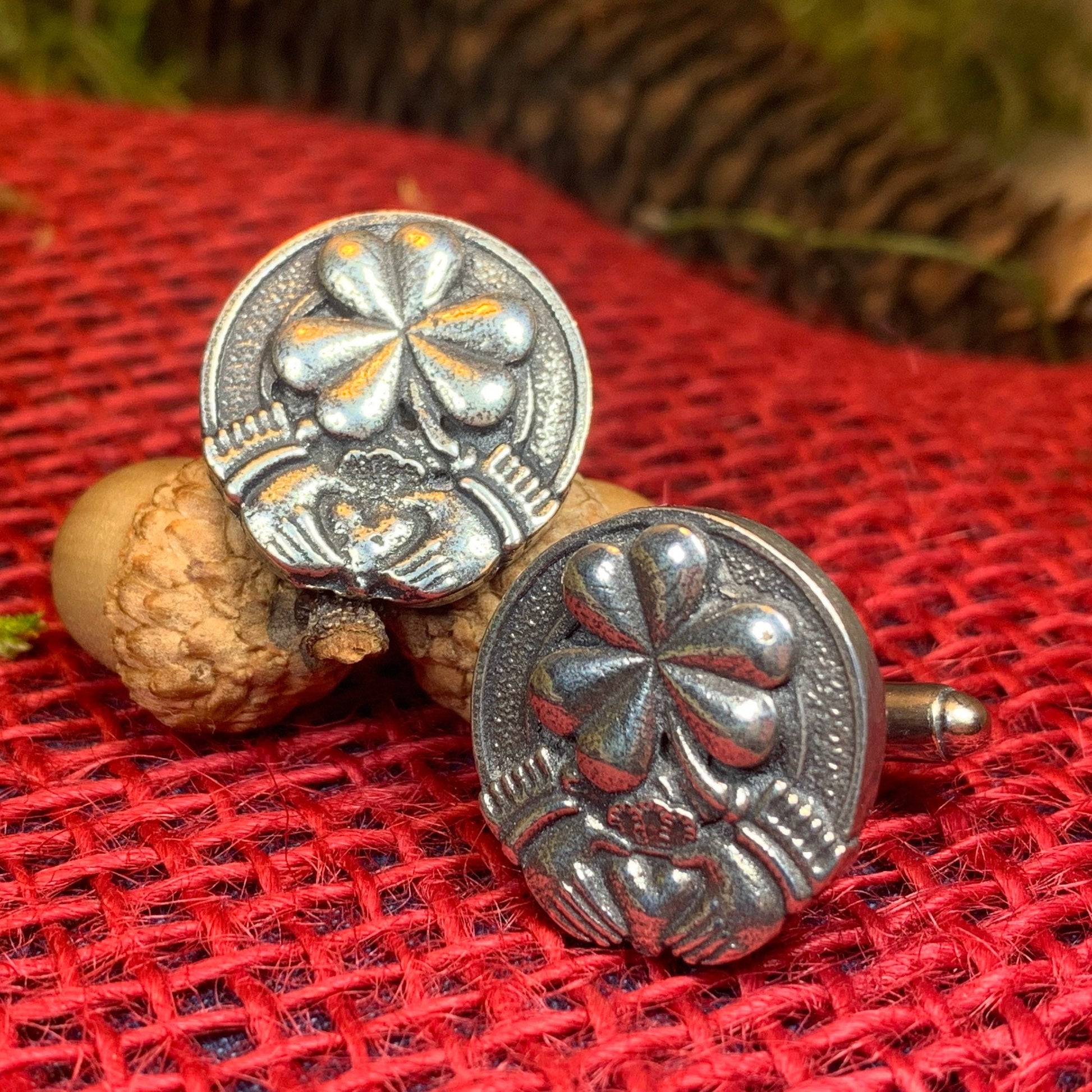 Irish Shamrock Cufflinks — view 7