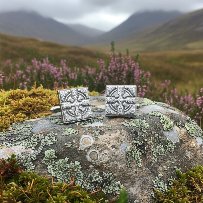 Celtic Cross Cufflinks - Handmade in Scotland — view 6