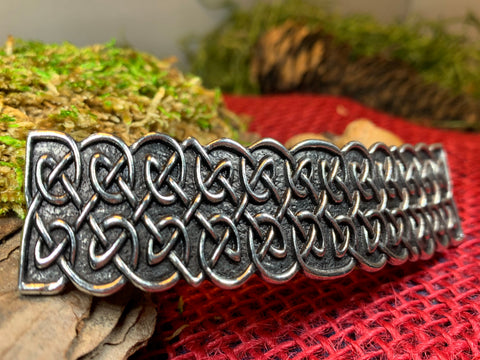 Load image into Gallery viewer, Celtic Knot Hair Clip, Celtic Barrette, Irish Jewelry, Pagan Jewelry, Friendship Gift, Wiccan Jewelry, Norse Jewelry, Animal Barrette
