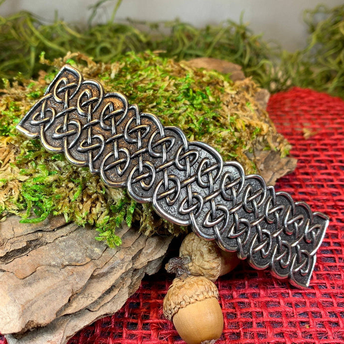 Celtic Knot Hair Clip, Celtic Barrette, Irish Jewelry, Pagan Jewelry, Friendship Gift, Wiccan Jewelry, Norse Jewelry, Animal Barrette