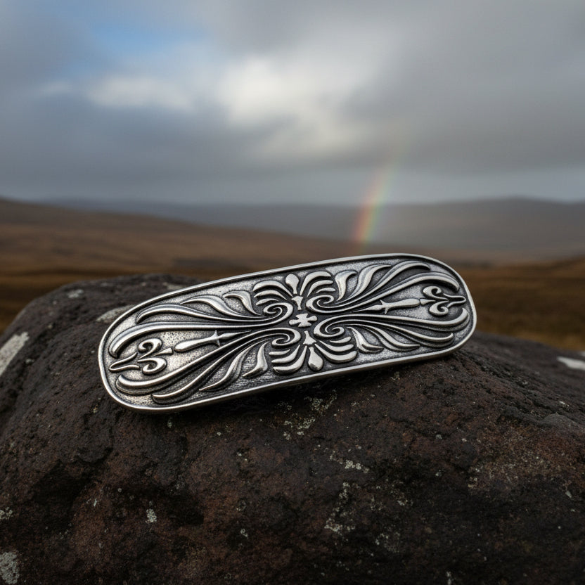 Celtic Knot Hair Clip, Celtic Barrette, Irish Jewelry, Pagan Jewelry, Friendship Gift, Wiccan Jewelry, Norse Jewelry, Animal Barrette