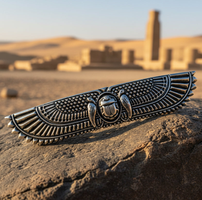 Scarab Pewter Hair Clip for Women — view 7