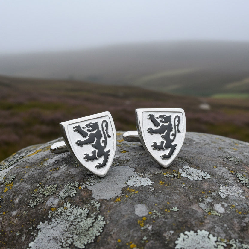 Scottish Lion Cuff Links, Scotland Jewelry, Celtic Jewelry, Lion Jewelry, Bagpiper Gift, Groom Gift, Boyfriend Gift, Husband Gift