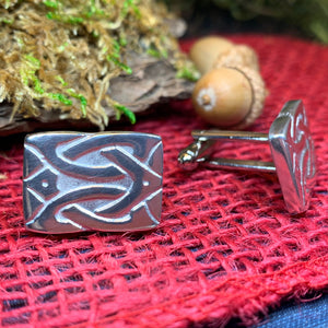 Celtic Knot Cuff Links, Scotland Jewelry, Celtic Jewelry, Men&#39;s Irish Jewelry, Bagpiper Gift, Groom Gift, Boyfriend Gift, Husband Gift