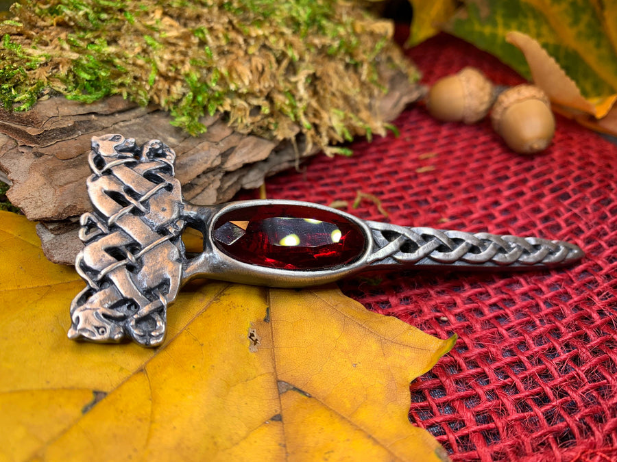 Dragon Kilt Pin, Scottish Jewelry, Celtic Kilt Pin, Tartan Pin, Cape Pin, Bagpiper Gift, Scotland Pin, Celtic Shawl Pin, Viking Jewelry