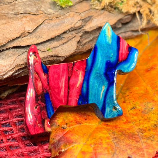 Dog Scottish Brooch, Dog Lover Gift, Scotland Jewelry, Dog Pin, Scarf Pin, Heathergem Pin, Dog Jewelry, Scottish Terrier Gift, Scotland Pin