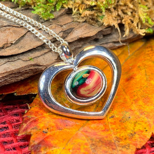 Heart Necklace, Celtic Jewelry, Scotland Jewelry, Anniversary Gift, Heather Gem, Mom Gift, Bridal Jewelry, Scotland Jewelry, Sweet 16 Gift
