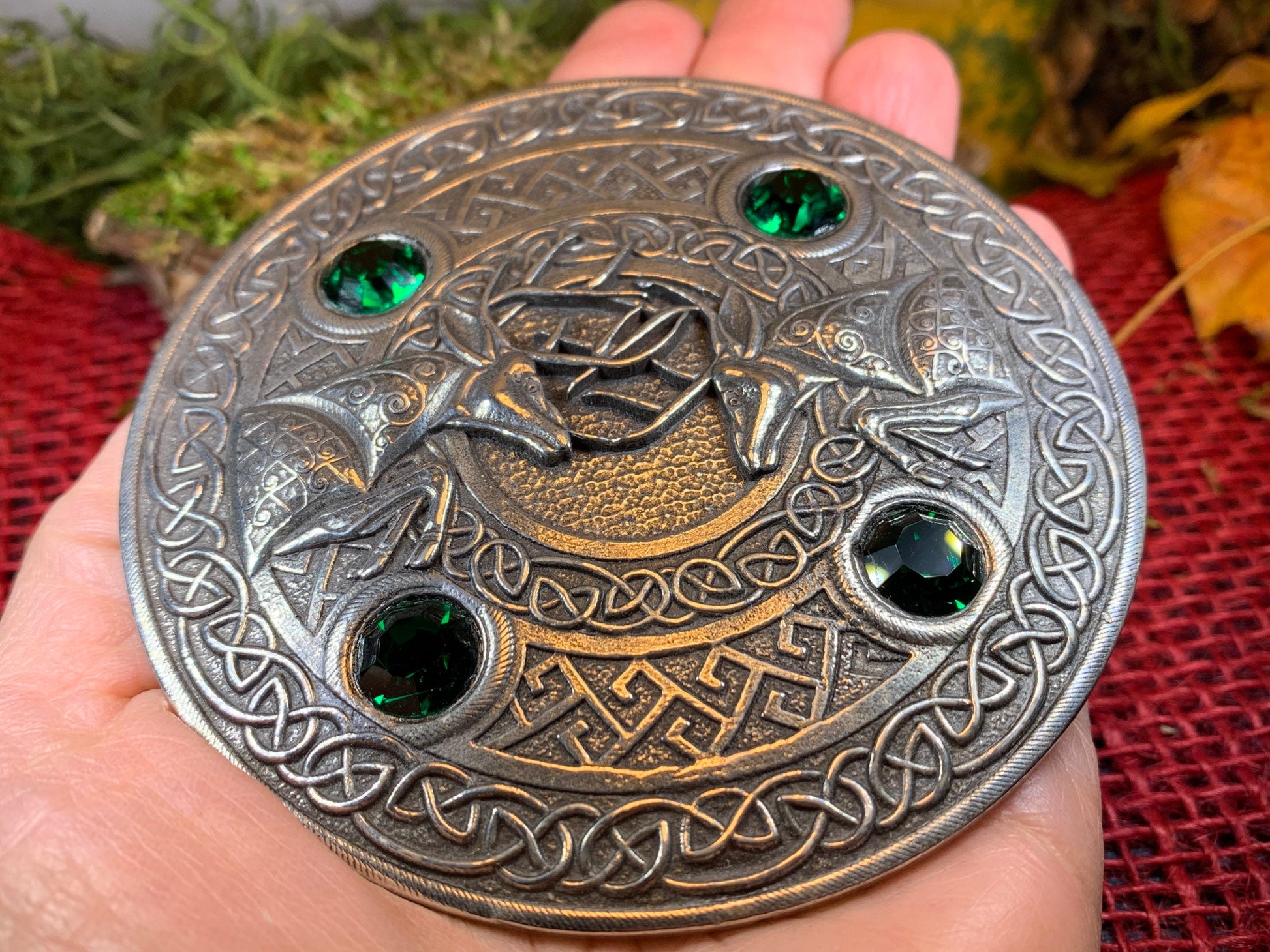 Celtic Fighting Stag Brooch — view 6