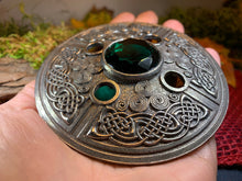 Load image into Gallery viewer, Celtic Spiral Brooch, Celtic Knot Jewelry, Irish Jewelry, Scotland Jewelry, Anniversary Gift, Tartan Pin, Viking Jewelry, Norse Brooch
