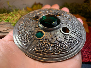 Celtic Spiral Brooch, Celtic Knot Jewelry, Irish Jewelry, Scotland Jewelry, Anniversary Gift, Tartan Pin, Viking Jewelry, Norse Brooch