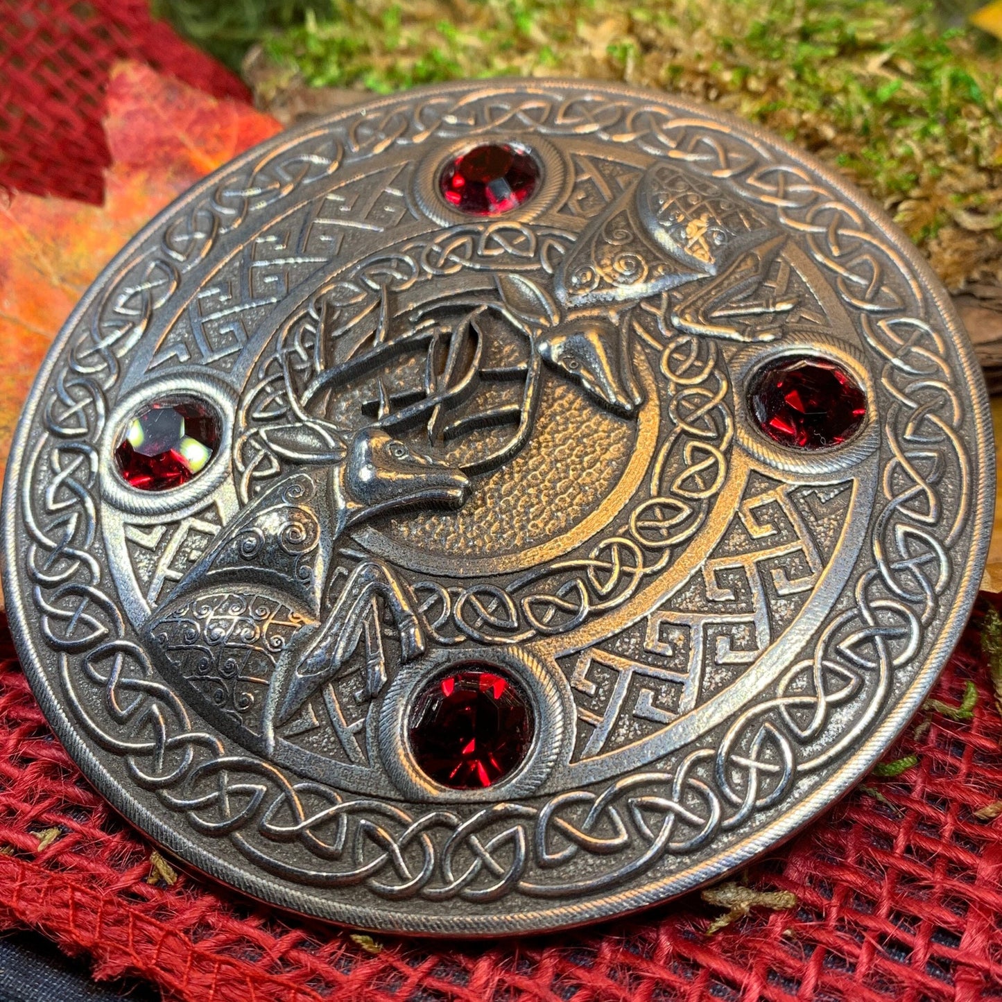 Celtic Fighting Stag Brooch — view 10