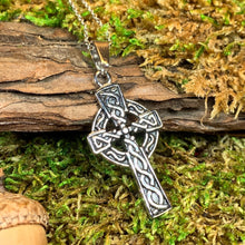 Load image into Gallery viewer, Celtic Cross Necklace, Cross Pendant, Mom Gift, Anniversary Gift, First Communion Gift, Baptism Cross, Religious Jewelry, Spiritual Gift
