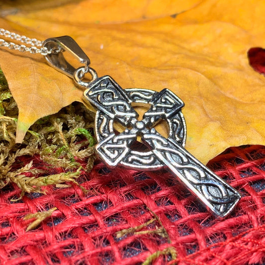 Celtic Cross Necklace, Cross Pendant, Mom Gift, Anniversary Gift, First Communion Gift, Baptism Cross, Religious Jewelry, Spiritual Gift