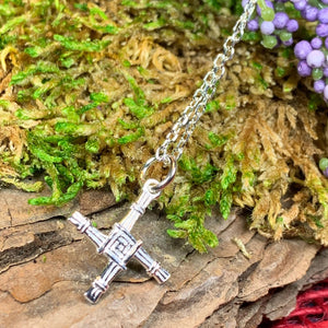 Saint Brigid&#39;s Cross, Celtic Cross Necklace, Irish Jewelry, Ireland Gift, Mom Gift, Anniversary Gift, Religious Jewelry, First Communion