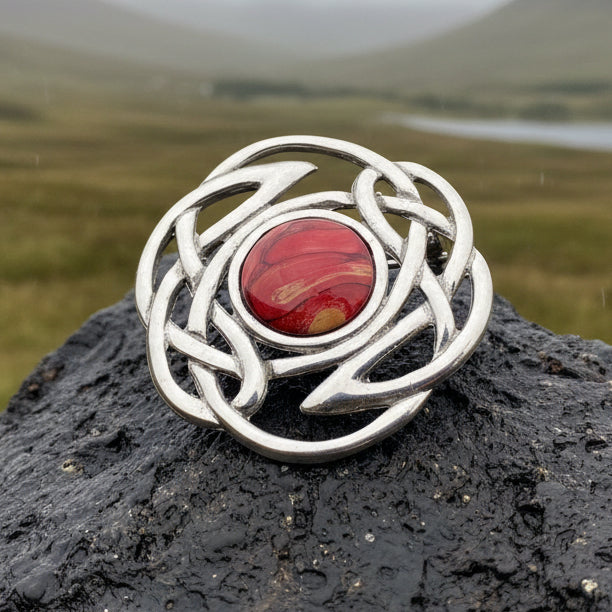 Elegant Heathergems Celtic Knot Brooch - Handmade in Scotland — view 7