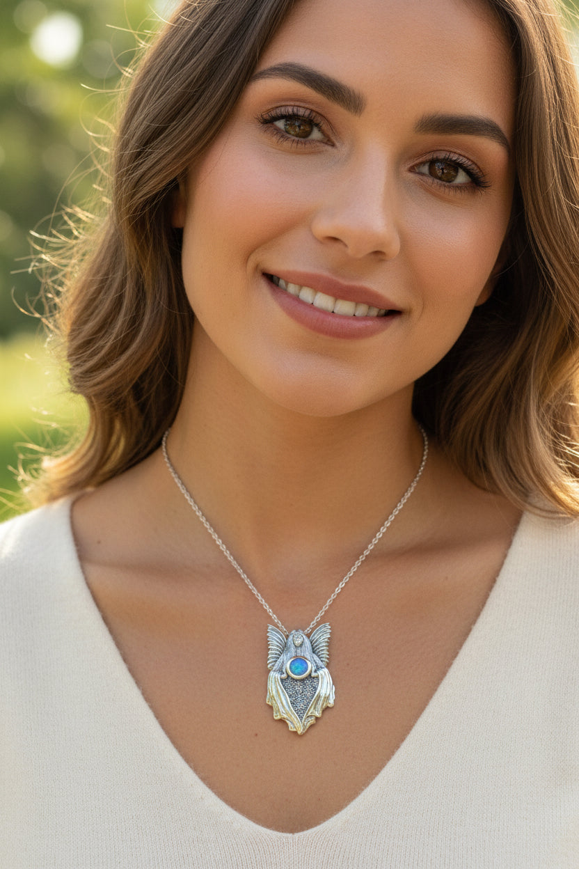 Fairy Necklace, Celtic Jewelry, Goddess Jewelry, Wiccan Jewelry, Anniversary Gift, Irish Jewelry, Elven Jewelry, Fantasy Gift, Wife Gift