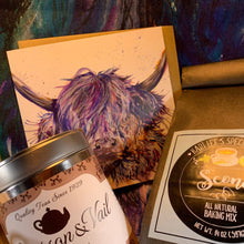 Load image into Gallery viewer, Scottish Gift Box, Scone Gift Box, Highland Cow Gift, Scotland Gift Box, Outlander Gift, New Home Gift, Get Well Gift, Thank You Gift
