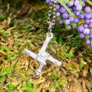 Saint Brigid&#39;s Cross, Celtic Cross Necklace, Irish Jewelry, Ireland Gift, Mom Gift, Anniversary Gift, Religious Jewelry, First Communion