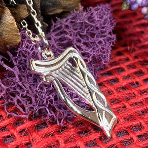 Harp Necklace, Celtic Jewelry, Irish Jewelry, Irish Dance Gift, Ireland Gift, Mom Gift, Musician Gift, Ireland Gift, Sister Gift, Wife Gift