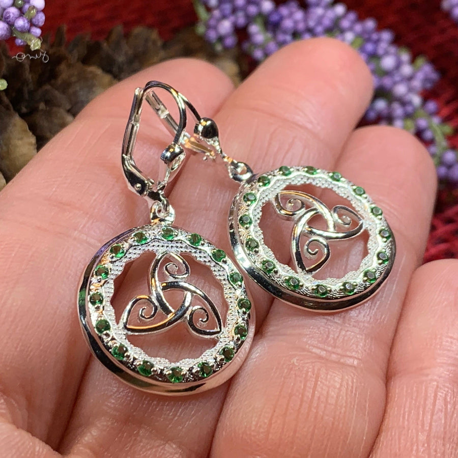 Trinity Knot Earrings, Celtic Jewelry, Irish Jewelry, Bridal Jewelry, Anniversary Gift, Mom Gift, Wife Gift, Ireland Gift, Scotland Jewelry