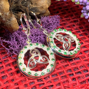Trinity Knot Earrings, Celtic Jewelry, Irish Jewelry, Bridal Jewelry, Anniversary Gift, Mom Gift, Wife Gift, Ireland Gift, Scotland Jewelry