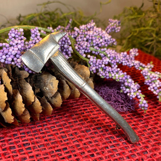 Fireman's Axe Pin, Scotland Jewelry, Bagpiper Gift, Viking Jewelry, Celtic Brooch, Norse Pin, Dad Gift, Pagan Jewelry, Firefighter Gift