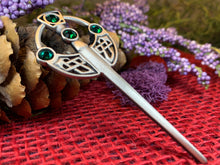 Load image into Gallery viewer, Celtic Kilt Pin, Celtic Jewelry, Irish Jewelry, Irish Dance Gift, Celtic Pin, Tara Brooch, Wiccan Jewelry, Ireland Kilt Pin, Pewter Brooch
