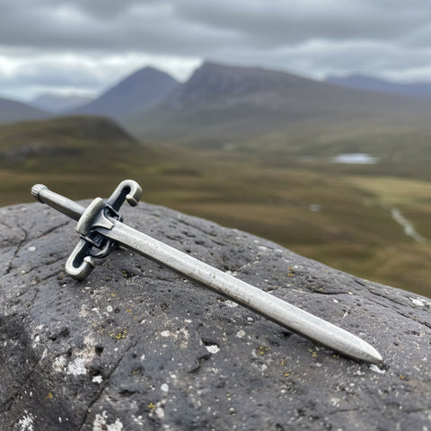 Load image into Gallery viewer, Wallace Sword Kilt Pin, Sword Pin, Scotland Kilt Pin, Scottish Brooch, Sword Brooch, William Wallace Sword, Scotland Gift, Dad Gift
