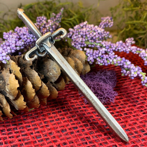 Load image into Gallery viewer, Wallace Sword Kilt Pin, Sword Pin, Scotland Kilt Pin, Scottish Brooch, Sword Brooch, William Wallace Sword, Scotland Gift, Dad Gift
