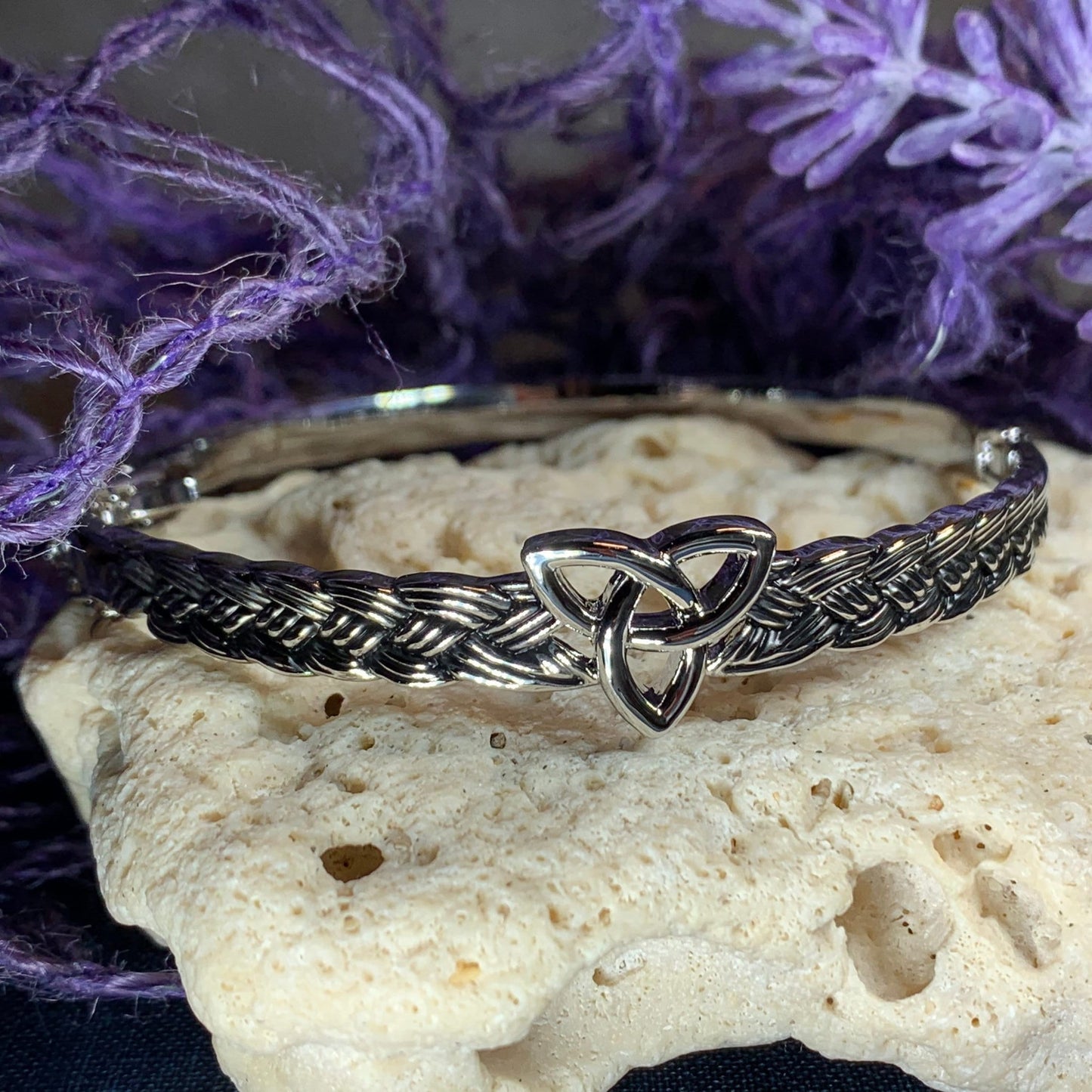 Trinity Knot Bangle Bracelet — view 3
