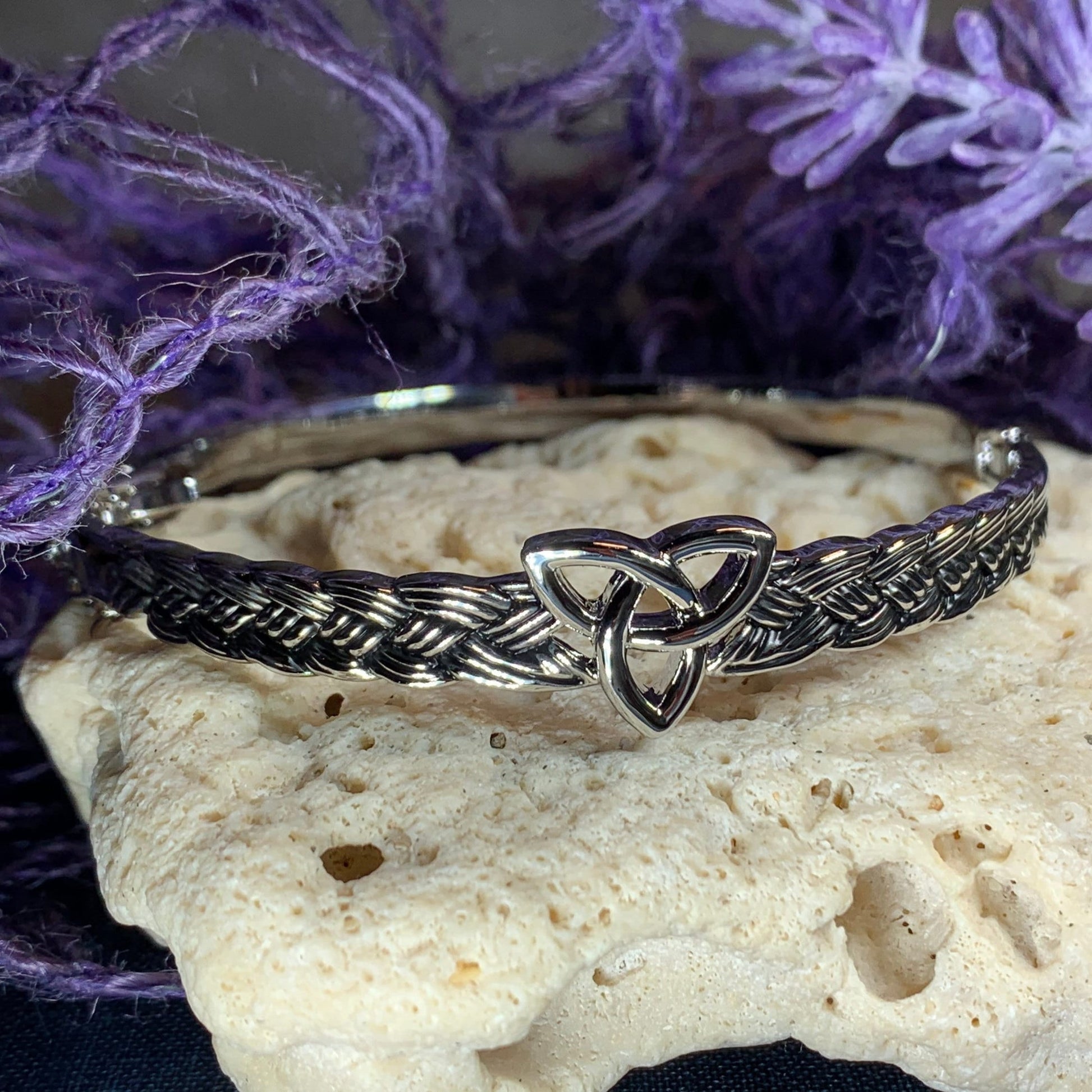 Trinity Knot Bangle Bracelet — view 3