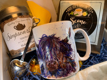Load image into Gallery viewer, Scotland Gift Box, Highland Cow Gift, Scone Mix, Loose Tea Gift, Scottish Mug, Outlander Gift, New Home Gift, Get Well Gift, Thank You Gift
