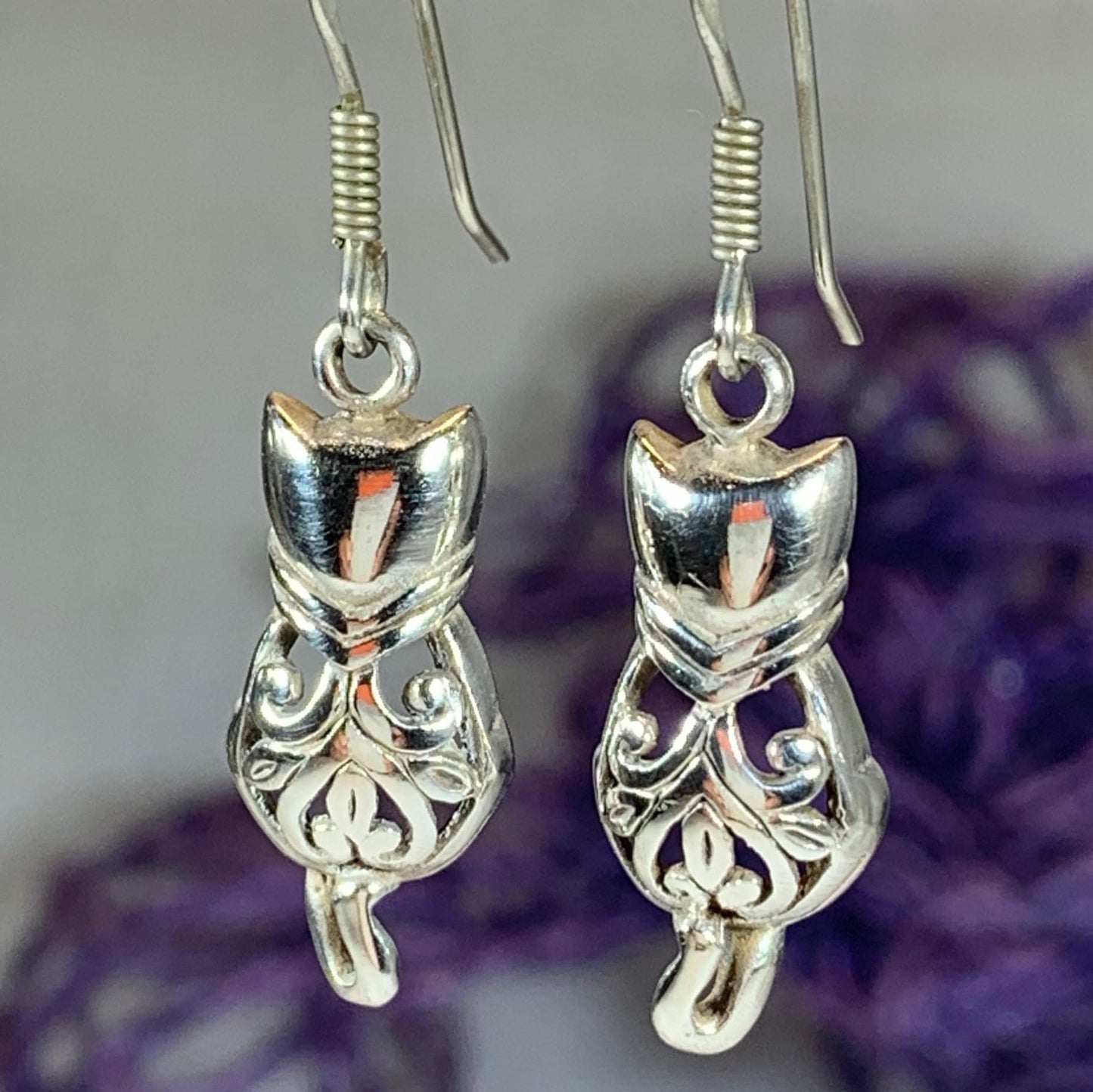Celtic Cat Earrings — view 8