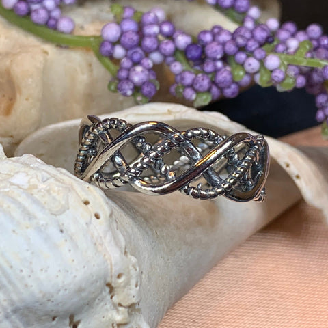 Load image into Gallery viewer, Celtic Knot Ring, Celtic Ring, Promise Ring, Silver Boho Ring, Irish Ring, Irish Dance Gift, Anniversary Gift, Bridal Ring, Wife Gift
