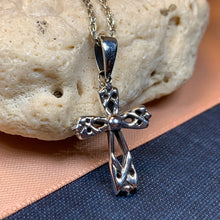 Load image into Gallery viewer, Celtic Cross Necklace, Irish Jewelry, Celtic Jewelry, First Communion Gift, Confirmation Gift, Irish Cross, Religious Jewelry, Mom Gift

