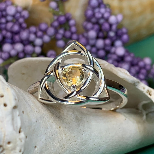 Celtic Knot Ring, Irish Promise Ring, Celtic Spiral Ring, Triquetra Ring, Cocktail Ring, Anniversary Gift, Silver Boho Ring, Scottish Ring