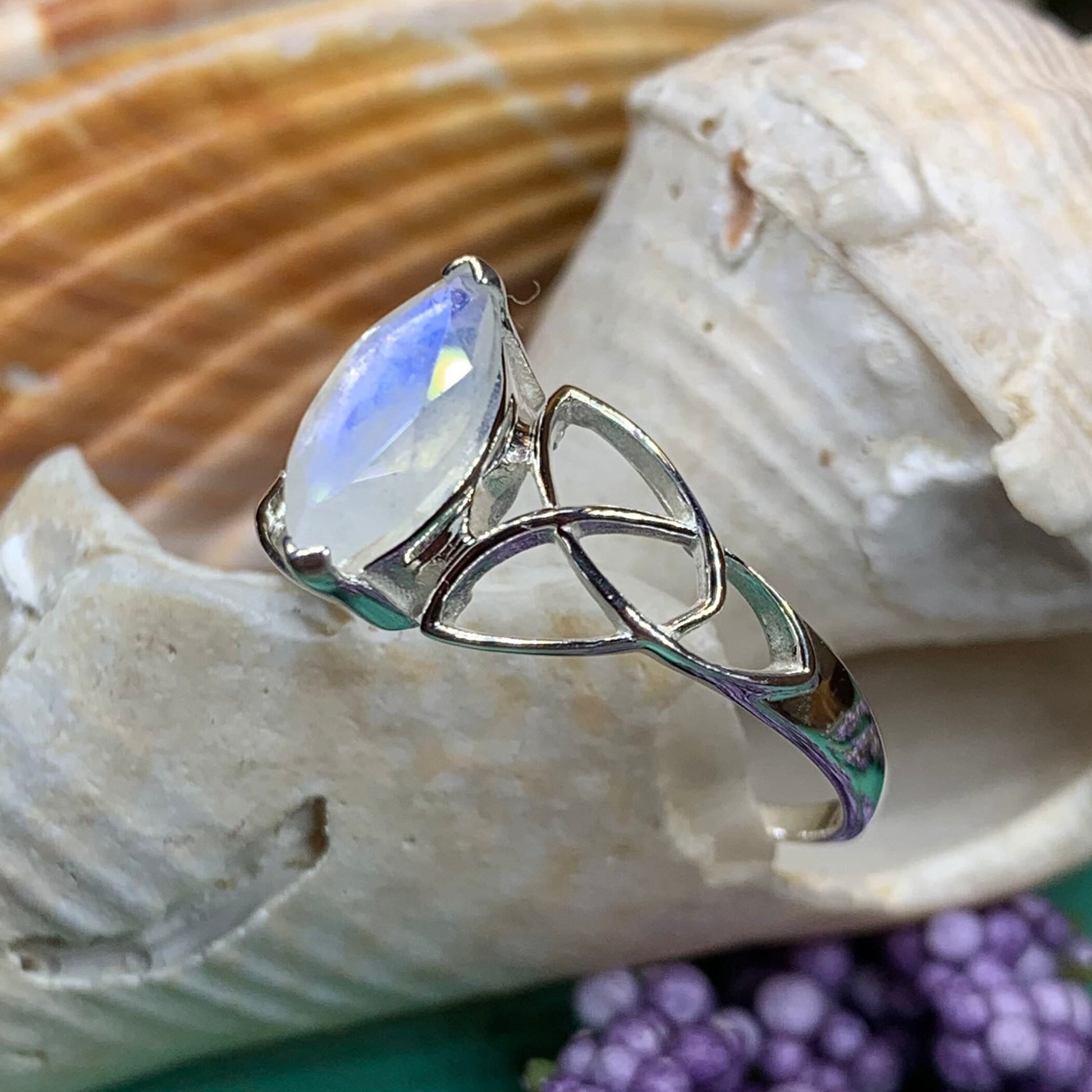 Esmeralda Celtic Knot Ring — view 4