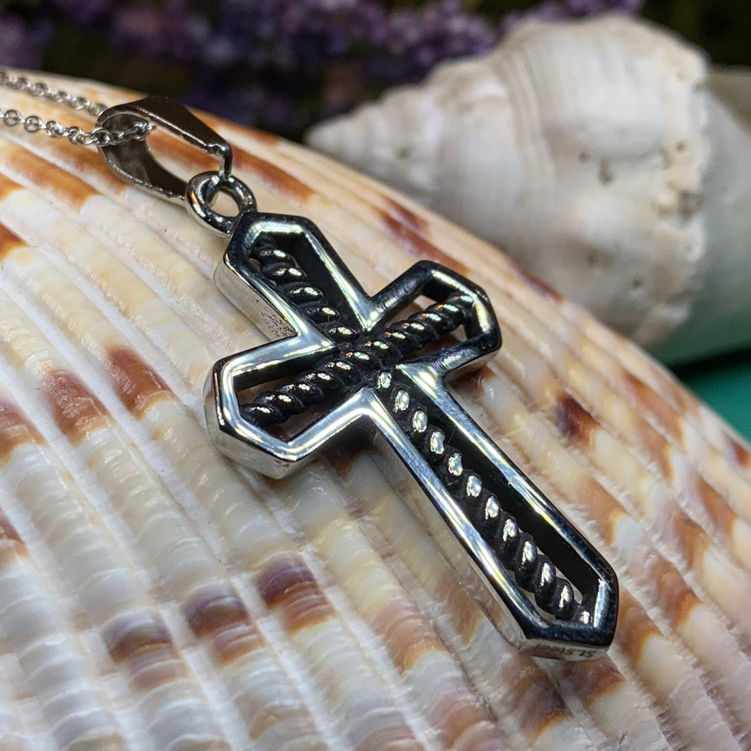Celtic Cross Necklace, Cross Pendant, Confirmation Cross, Anniversary Gift, Communion Gift, Religious Jewelry, Spiritual Gift, Dad Gift