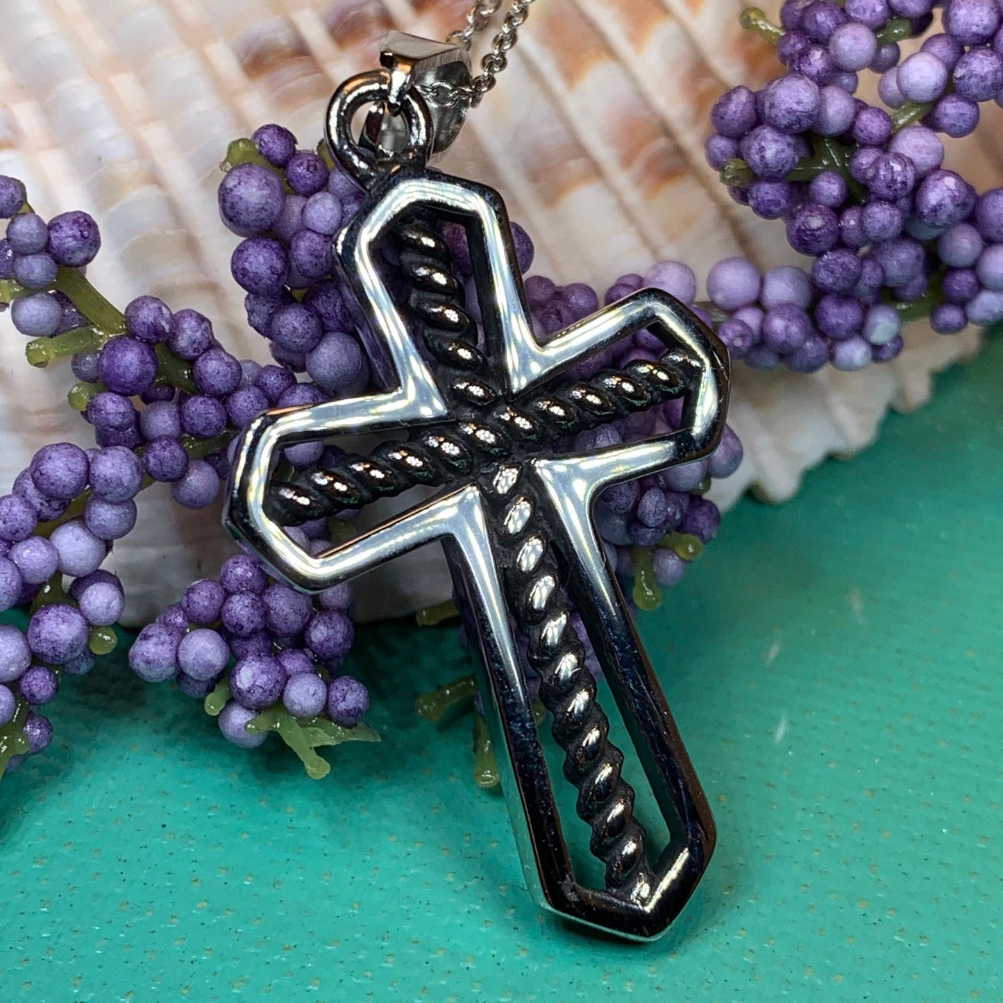 Celtic Cross Necklace, Cross Pendant, Confirmation Cross, Anniversary Gift, Communion Gift, Religious Jewelry, Spiritual Gift, Dad Gift