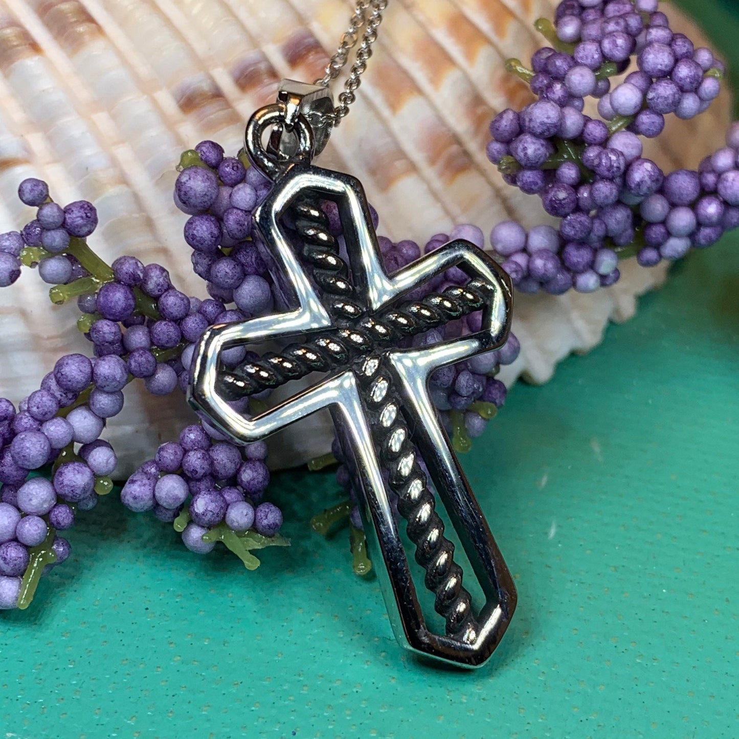 Celtic Cross Necklace, Cross Pendant, Confirmation Cross, Anniversary Gift, Communion Gift, Religious Jewelry, Spiritual Gift, Dad Gift
