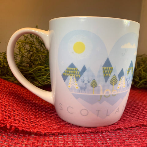 Load image into Gallery viewer, Scotland Mug, Scotland Gift, Scottish Mug, Ceramic Mug, Blue Mug, Outlander Gift, Coffee Mug Gift, Mom Gift, Dad Gift, Wife Gift
