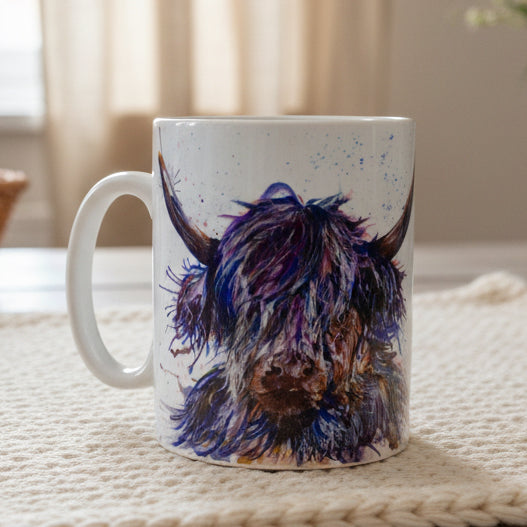 Highland Cow Mug, Scotland Gift, Scottish Mug, Ceramic Mug, Cow Lover Gift, Outlander Gift, Coffee Mug Gift, Mom Gift, Dad Gift, Wife Gift