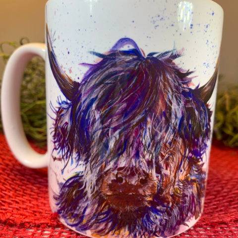 Load image into Gallery viewer, Highland Cow Mug, Scotland Gift, Scottish Mug, Ceramic Mug, Cow Lover Gift, Outlander Gift, Coffee Mug Gift, Mom Gift, Dad Gift, Wife Gift
