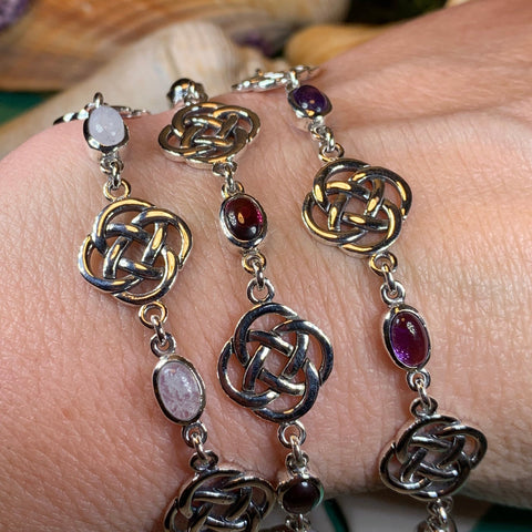 Load image into Gallery viewer, Celtic Knot Bracelet, Dara Knot Jewelry, Celtic Bracelet, Irish Jewelry, Five Fold Knot Bracelet, Scotland Gift, Wife Gift, Girlfriend Gift
