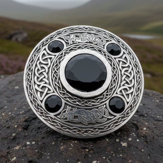 Celtic Raven Brooch - Handmade in Scotland — view 5
