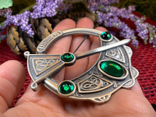 Load image into Gallery viewer, Celtic Brooch, Irish Pennanular Pin, Irish Jewelry, Tara Brooch, Celtic Pin, Ireland Gift, Plaid Pin, Tartan Pin, Wiccan Jewelry, Scarf Pin
