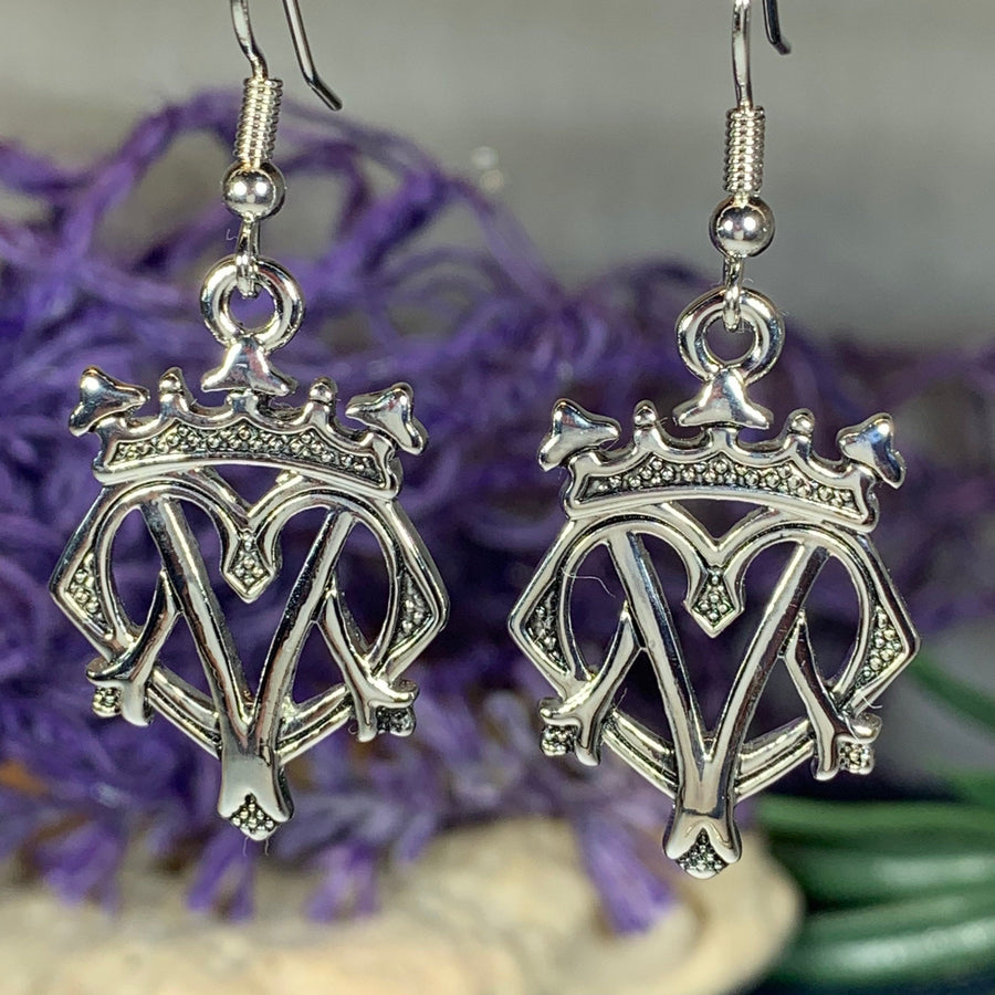 Luckenbooth Earrings, Scotland Earrings, Anniversary Gift, Heart Jewelry, Friend Gift, Girlfriend Jewelry, Celtic Jewelry, Outlander Jewelry